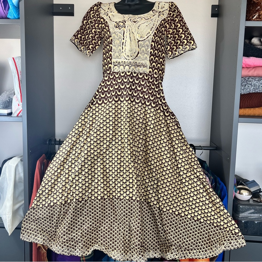 BRAND NEW AUTHENTIC AFRICAN PRINT MIDI DRESS